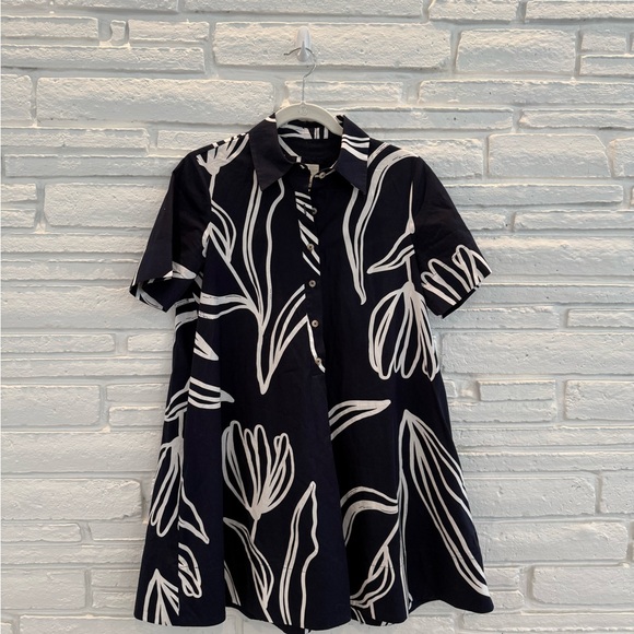 Anthropologie Pollie Dress Navy Mini Dress - Size XS - Picture 3 of 7